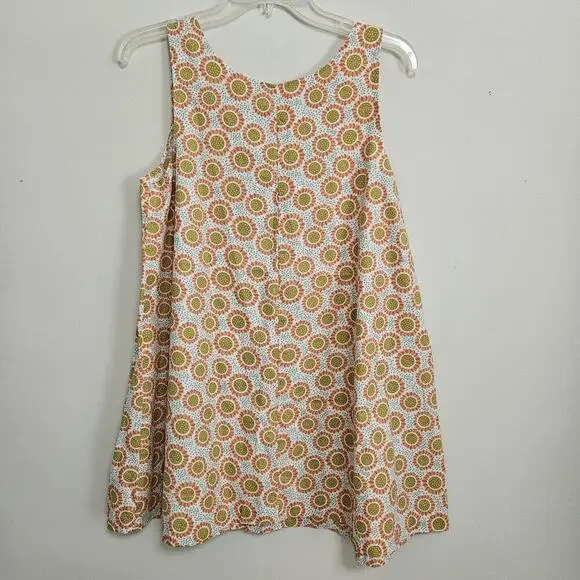 Handmade Mini Tent Style Dress Sunflower Print Size Small Cool Sundress - Picture 2 of 5
